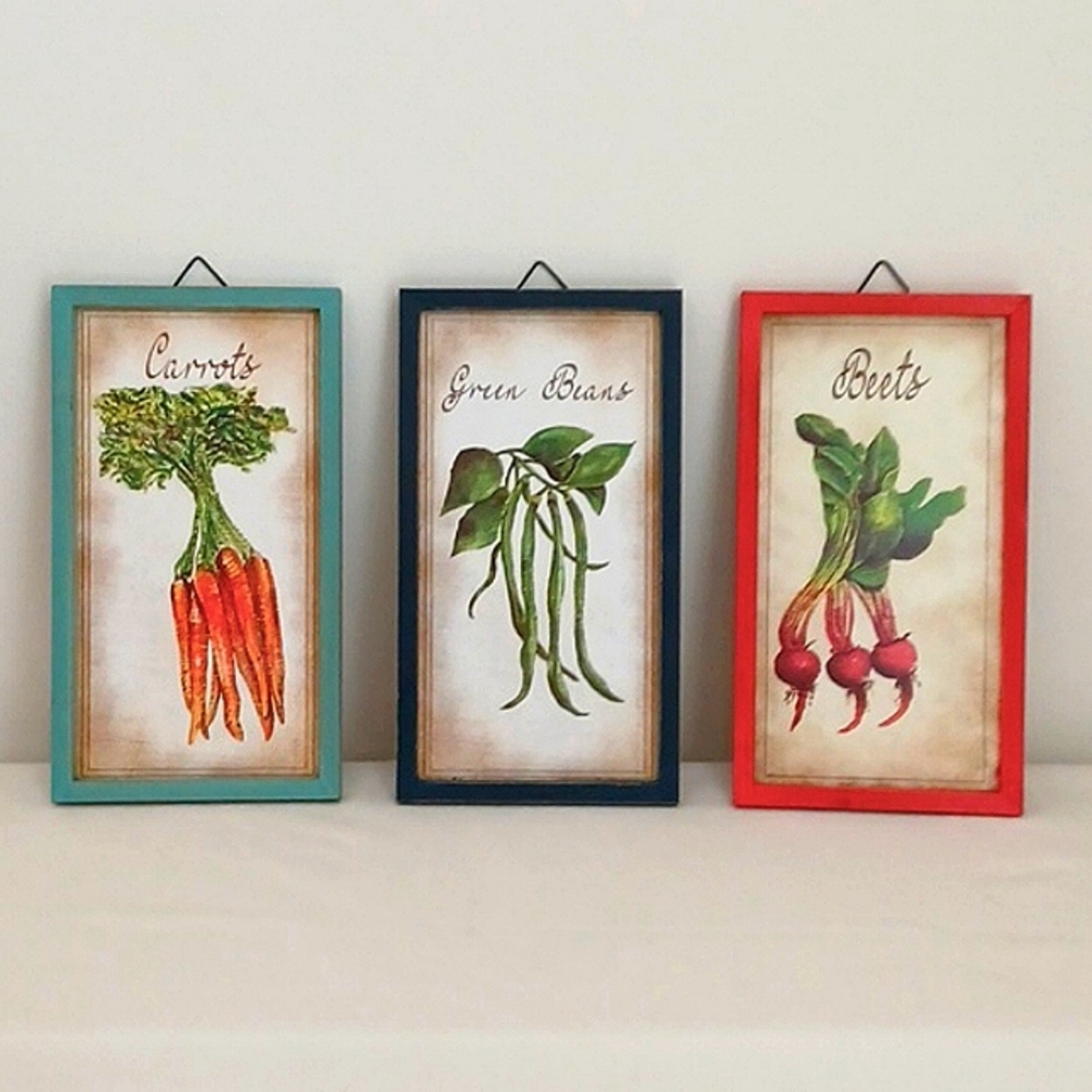Vegetable Trio Framed Wall Art